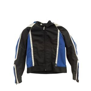 BMW Juniors Size Medium Black Blue Motorad Club Rider Racing Jacket